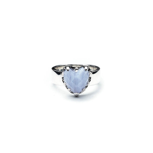 Stolen Girlfriends Club Love Claw Ring - Sterling Silver & Blue Lace Agate - Ring - Walker & Hall