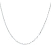 9ct White Gold Oval Belcher Chain - Necklace - Walker & Hall