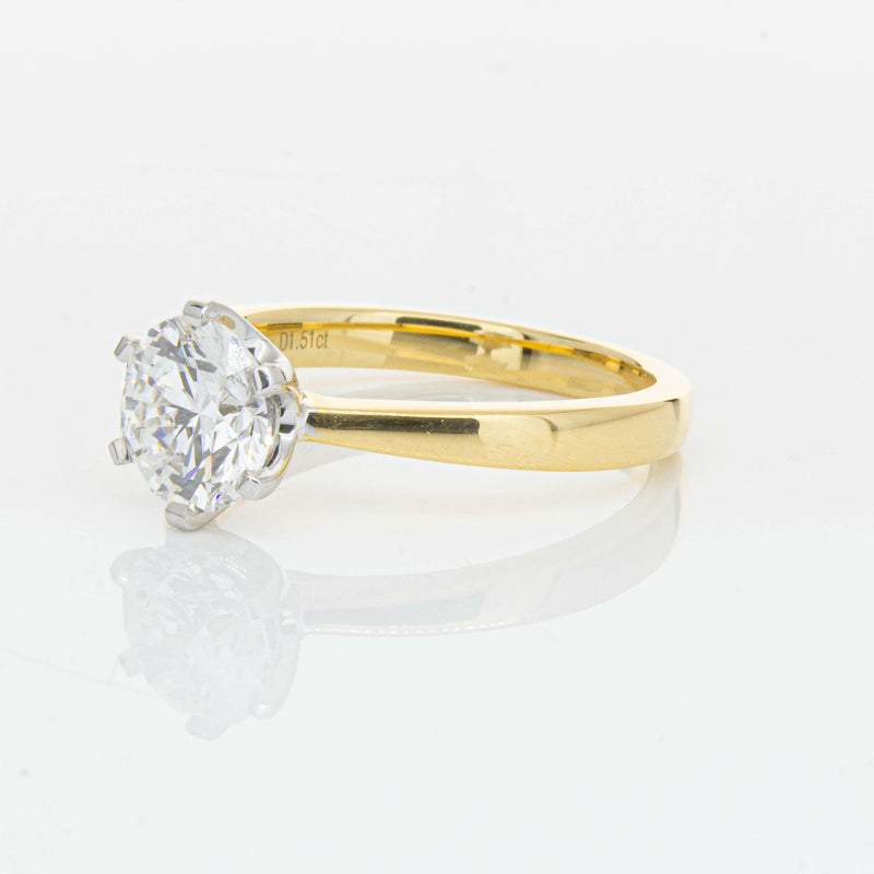 18ct Yellow Gold 1.51ct Diamond Nova Ring-Ring-Walker & Hall
