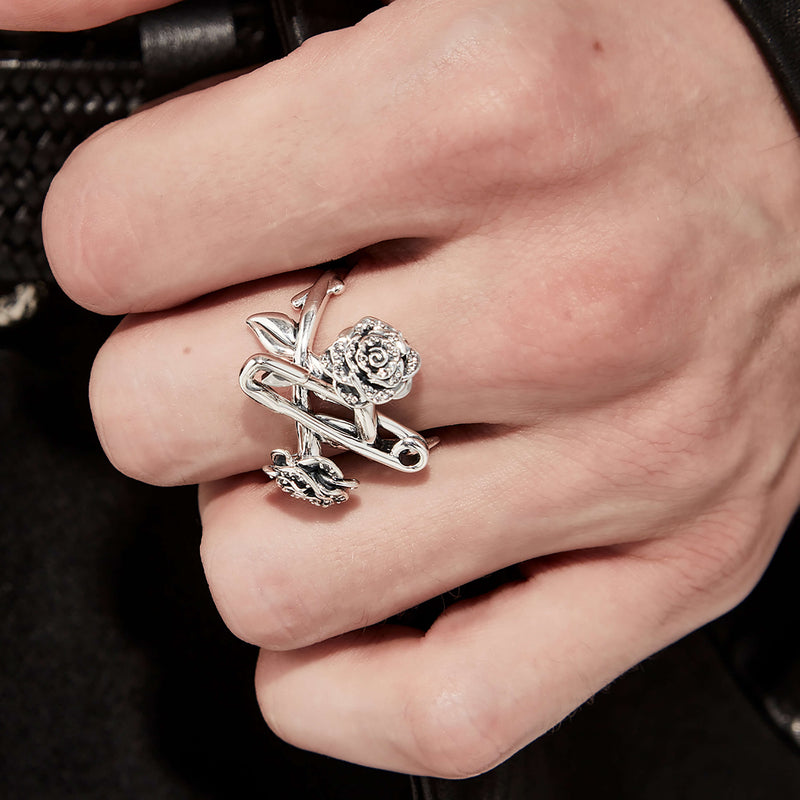Stolen Girlfriends Club Dusted Rose Pin Ring - Sterling Silver - Ring - Walker & Hall