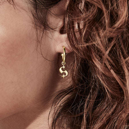 Stolen Girlfriends Club Hidden Hearts Anchor Earrings - Gold Plated - Earrings - Walker & Hall
