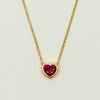 18ct Yellow Gold 1.04ct Ruby Heart Natalia Pendant - Necklace - Walker & Hall