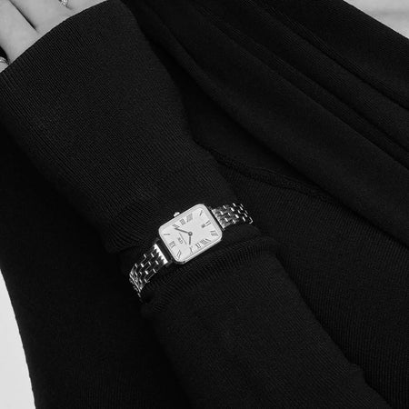 Daniel Wellington Quadro Roman Numerals Date 5-link Gold Watch - Watch - Walker & Hall