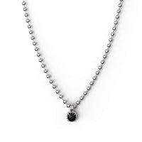 Stolen Girlfriends Club Baby Claw Ball Chain Necklace - Silver & Onyx - Necklace - Walker & Hall