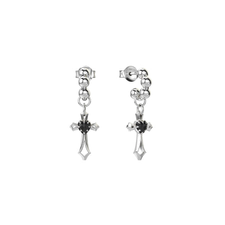 Stolen Girlfriends Club Blind Faith Earrings - Silver & Onyx - Earrings - Walker & Hall
