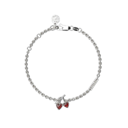 Stolen Girlfriends Club x Walker & Hall Love Cherry Bracelet - Silver & Garnet - Bracelet - Walker & Hall