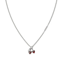 Stolen Girlfriends Club x Walker & Hall Love Cherry Necklace - Silver & Garnet - Necklace - Walker & Hall