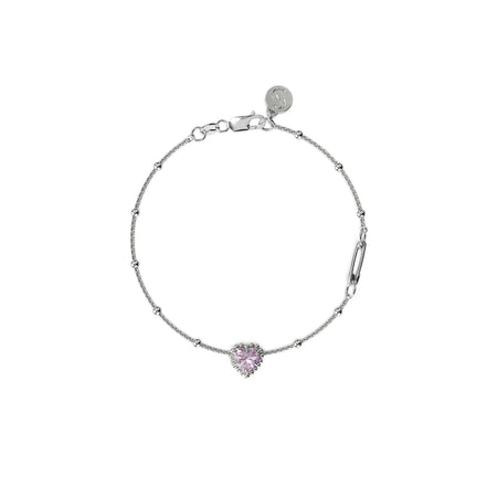 Stolen Girlfriends Club Dahlia's Heart Bracelet - Pink Amethyst - Bracelet - Walker & Hall