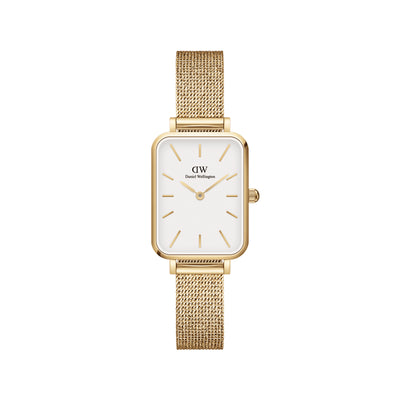 Daniel Wellington Quadro Pressed Evergold Watch - White - Watch - Walker & Hall