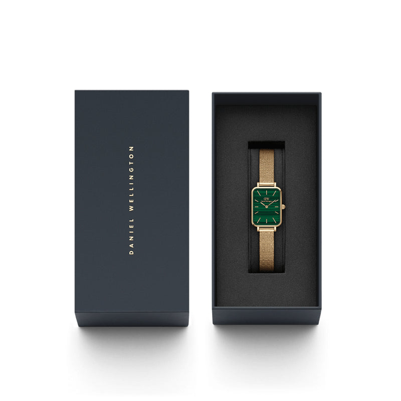 Daniel Wellington Quadro Pressed Evergold Watch - Green - Watch - Walker & Hall