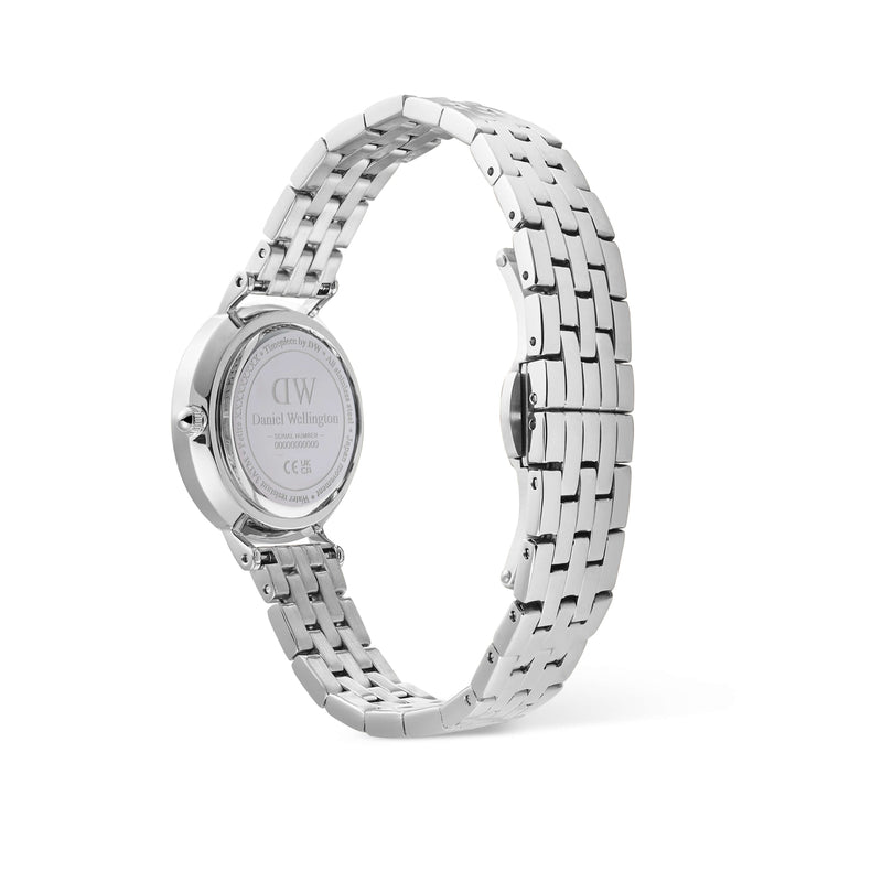 Daniel Wellington Petite Roman Numerals Date 5-Link Silver Watch - Watch - Walker & Hall