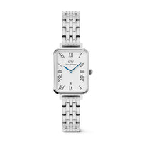 Daniel Wellington Quadro Roman Numerals Date 5-link Silver Watch - Watch - Walker & Hall