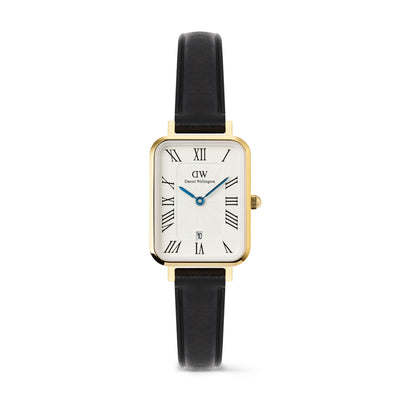 Daniel Wellington Quadro Roman Numerals Date Sheffield Gold Watch - Watch - Walker & Hall