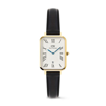 Daniel Wellington Quadro Roman Numerals Date Sheffield Gold Watch - Watch - Walker & Hall
