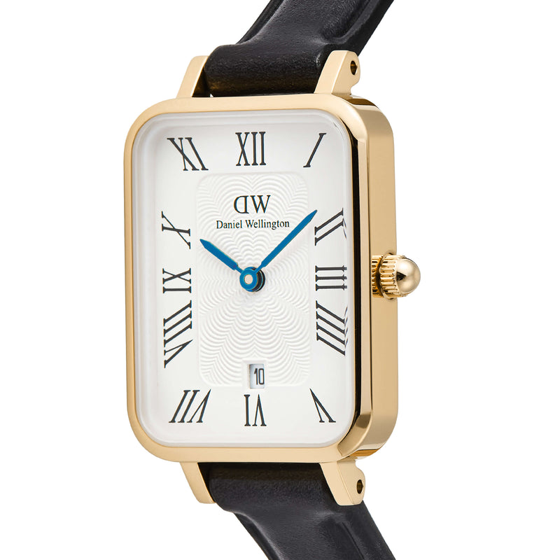 Daniel Wellington Quadro Roman Numerals Date Sheffield Gold Watch - Watch - Walker & Hall