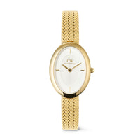 Daniel Wellington Juliette Braided Mesh White Sunray Gold Watch - Watch - Walker & Hall