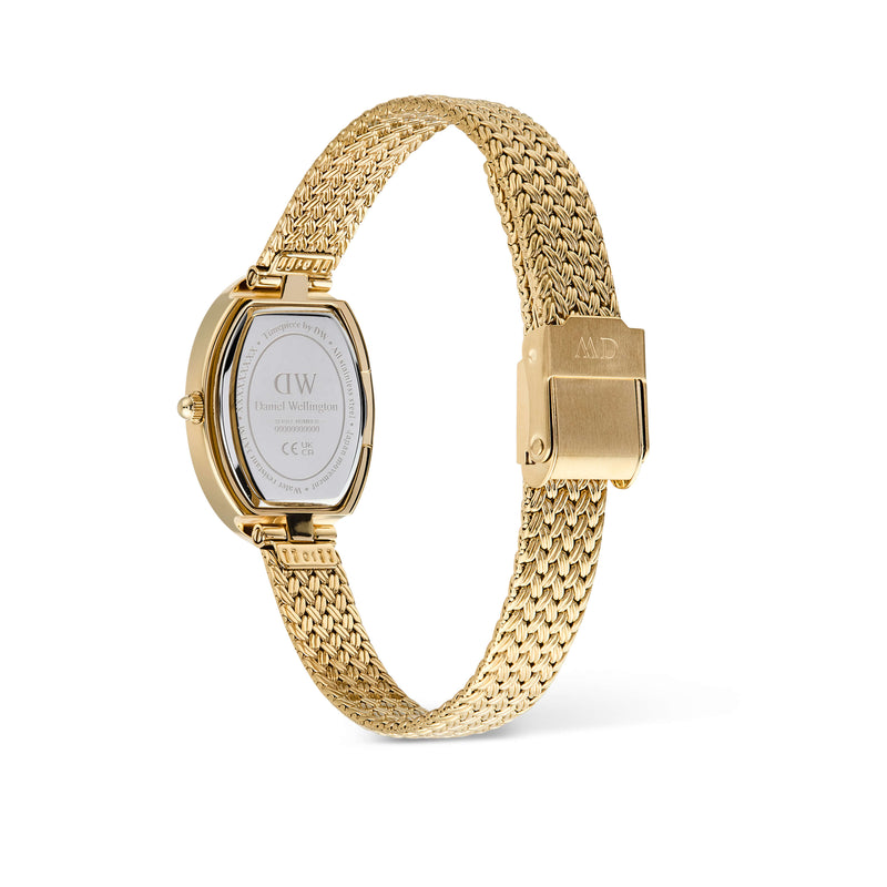 Daniel Wellington Juliette Braided Mesh White Sunray Gold Watch - Watch - Walker & Hall