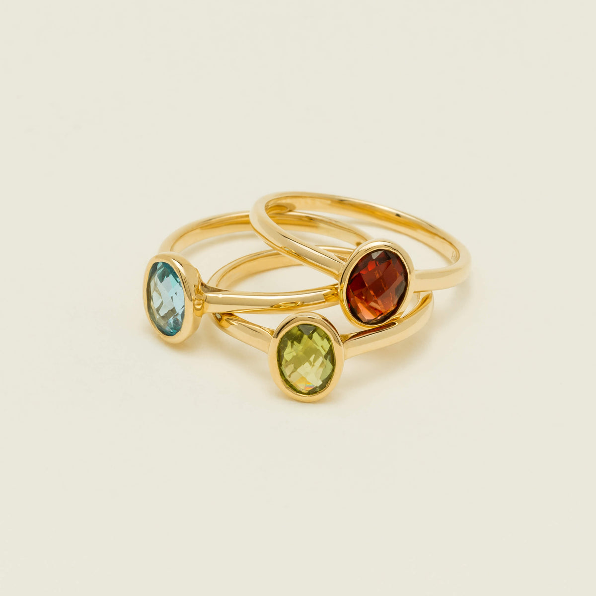 9ct Yellow Gold Garnet Iris Ring - Ring - Walker & Hall