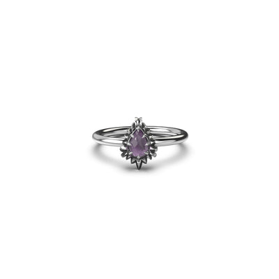 Stolen Girlfriends Club Jagged Teardrop Ring - Amethyst - Ring - Walker & Hall