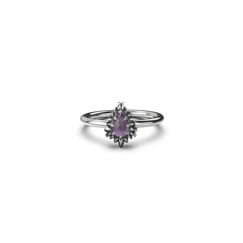Stolen Girlfriends Club Jagged Teardrop Ring - Amethyst - Ring - Walker & Hall