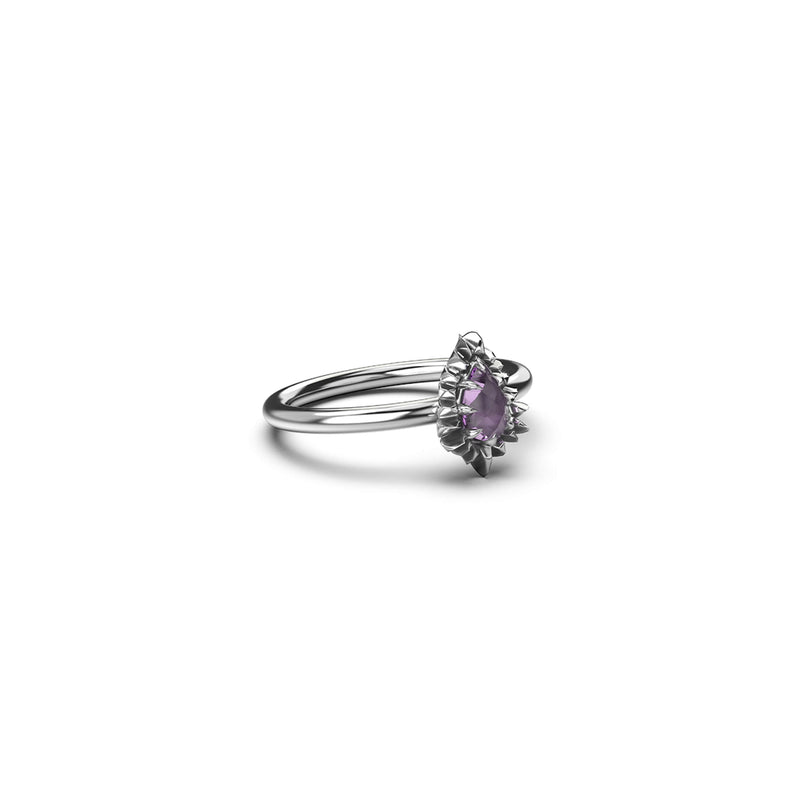 Stolen Girlfriends Club Jagged Teardrop Ring - Amethyst - Ring - Walker & Hall