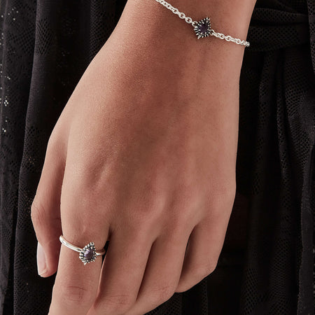 Stolen Girlfriends Club Jagged Teardrop Ring - Amethyst - Ring - Walker & Hall