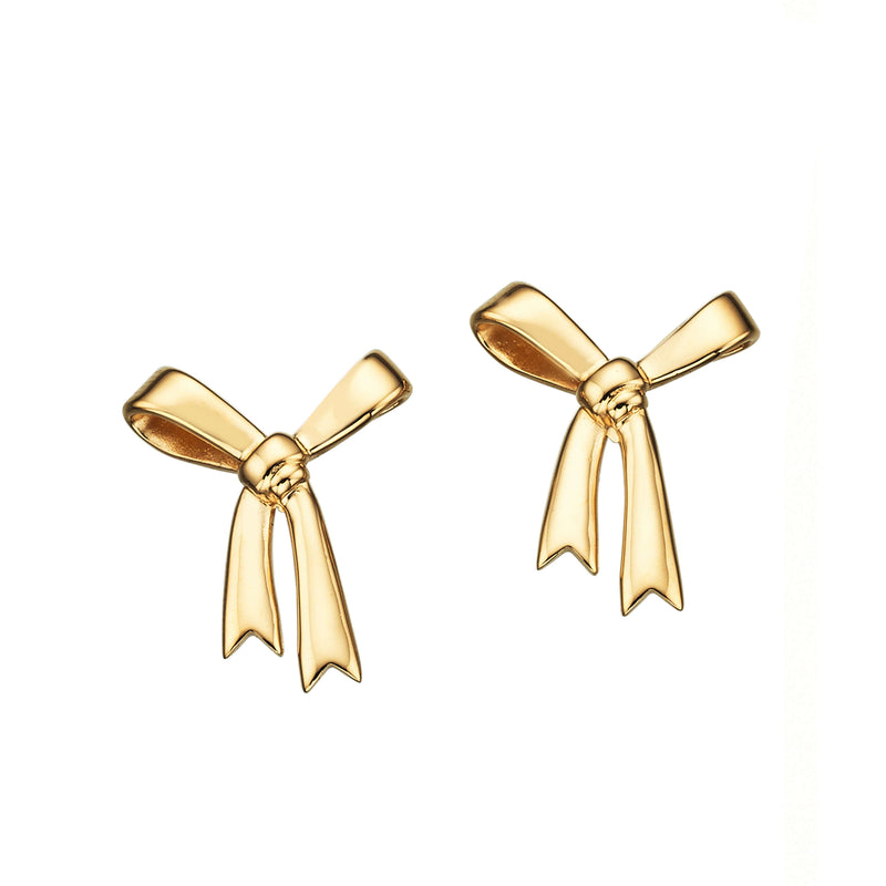 Karen Walker Bow Stud Earrings - Gold Plated - Earrings - Walker & Hall