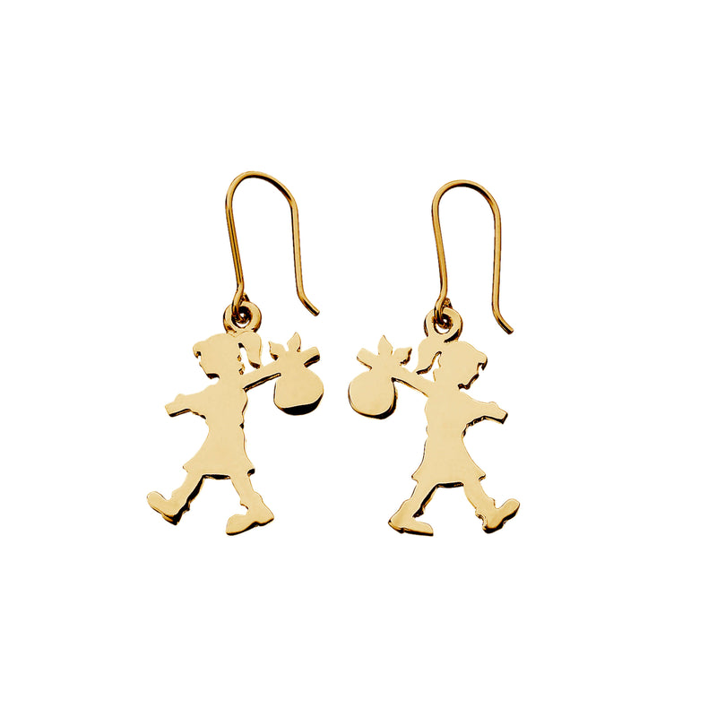 Karen Walker Runaway Girl Earrings - Gold Plated - Earrings - Walker & Hall