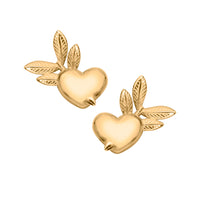Karen Walker Pixie Heart Studs - 9ct Yellow Gold - Earrings - Walker & Hall