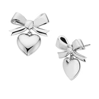 Karen Walker Super Love Bow Earrings - Sterling Silver-Earrings-Walker & Hall