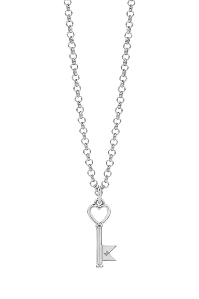 Karen Walker Super Monogram Key Necklace - Sterling Silver - Necklace - Walker & Hall
