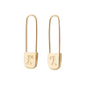 Karen Walker Runaway Safety Pin Earrings - Gold Plated - Earrings - Walker & Hall