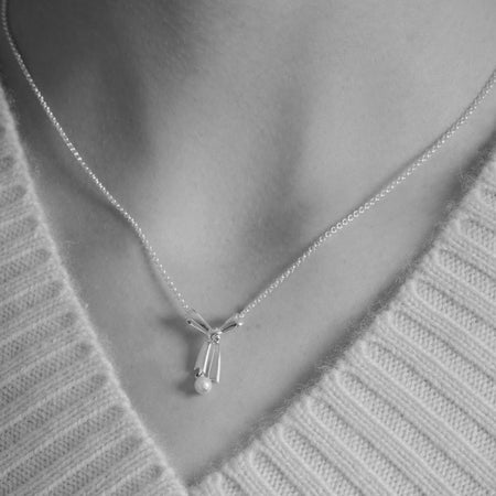 Karen Walker Pearl Bow Necklace - Gold Plated - Necklace - Walker & Hall