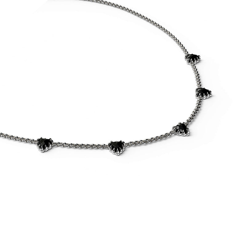 Stolen Girlfriends Club Love Claw Infinity Chain Necklace - Silver & Onyx - Necklace - Walker & Hall