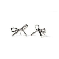 Meadowlark Bow Earrings Medium - Sterling Silver - Earrings - Walker & Hall