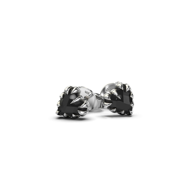 Stolen Girlfriends Club Mini Love Claw Earrings - Silver & Onyx
