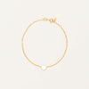 9ct Yellow Gold Noted Heart Bracelet (Charm + Chain) - Bracelet - Walker & Hall