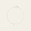 Sterling Silver Noted Cross Bracelet (Charm + Chain) - Bracelet - Walker & Hall