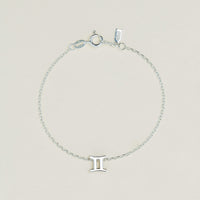 Sterling Silver Noted Zodiac Bracelet (Charm + Chain) - Necklace - Walker & Hall