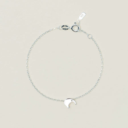 Sterling Silver Noted Kiwi Bracelet (Charm + Chain) - Bracelet - Walker & Hall