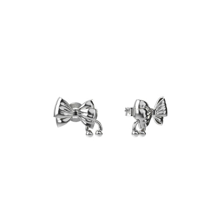 Pierced-Bow-Earrings-SS-1 - Walker & Hall