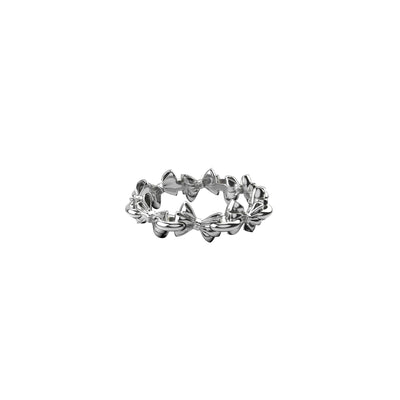 Stolen Girlfriends Club Pierced Bow Infinity Ring - Silver - Ring - Walker & Hall
