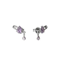 Stolen Girlfriends Club Purity Pin Earrings - Silver & Pink Amethyst - Earrings - Walker & Hall