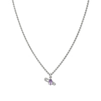 Stolen Girlfriends Club Purity Pin Necklace - Sterling Silver & Pink Amethyst - Necklace - Walker & Hall