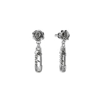 Stolen Girlfriends Club Rose Pin Earrings - Silver - Earrings - Walker & Hall