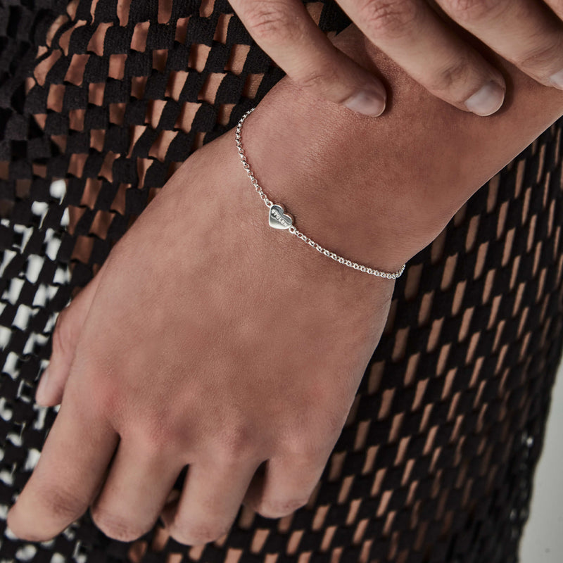 Stolen Girlfriends Club Single Heart Bracelet - Sterling Silver - Bracelet - Walker & Hall