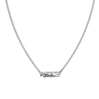Stolen Girlfriends Club Scripted Pin Necklace - Silver - Necklace - Walker & Hall