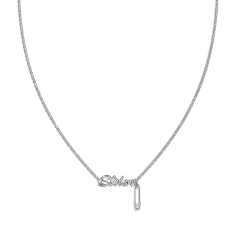 Stolen Girlfriends Club Sentimental Script Necklace - Silver - Necklace - Walker & Hall