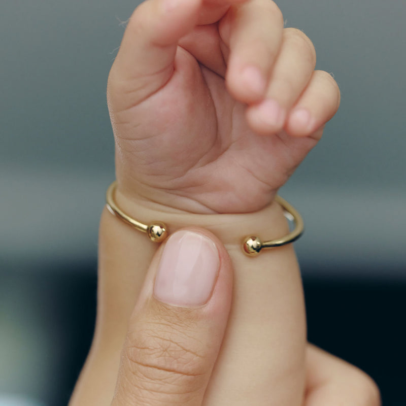 9ct Yellow Gold Baby Cuff - Bracelet - Walker & Hall