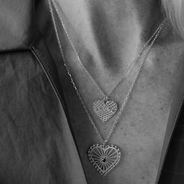 Zoe & Morgan Amor Necklace - Sterling Silver & Chrome Diopside - Necklace - Walker & Hall